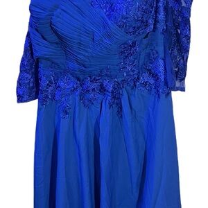 Blue Ruched Gown